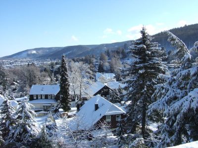 Ausblick vom Haus im Winter